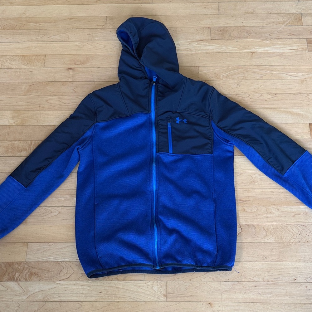 Under Armour Royal Blue and Black Full-Zip Hoodie